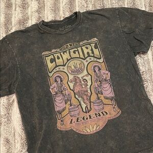 Lotus Cowgirl Legend Graphic Tee - Black